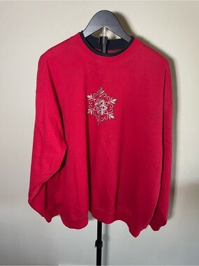 Vintage M&C Sportswear Crewneck Sweater with Embroidered Snowflake
